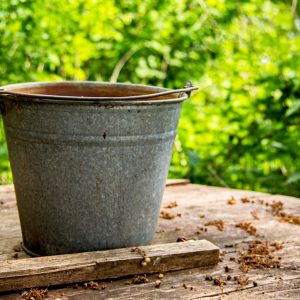 Metal Bucket Planter